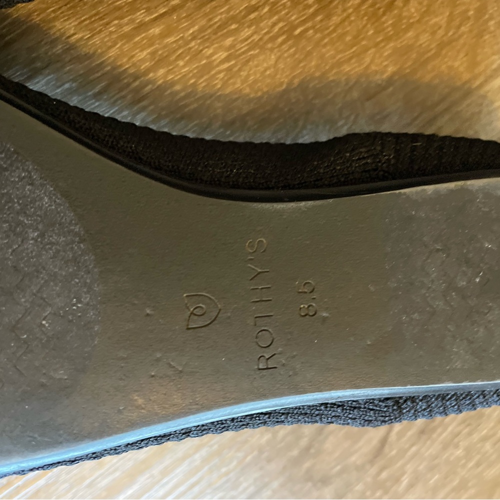 Rothy's Point Women's Black Bow Flats - Picture 7 of 9